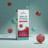 Iron-B Complex Syrup – Liquid Iron with Vitamin C & B12 (120mL)