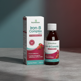 Iron-B Complex Syrup – Liquid Iron with Vitamin C & B12 (120mL)